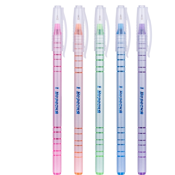 Ручка шариковая 1 Вересня Flower Pearl Coated синие чернила упаковка 30 шт. (411032) - Pampik