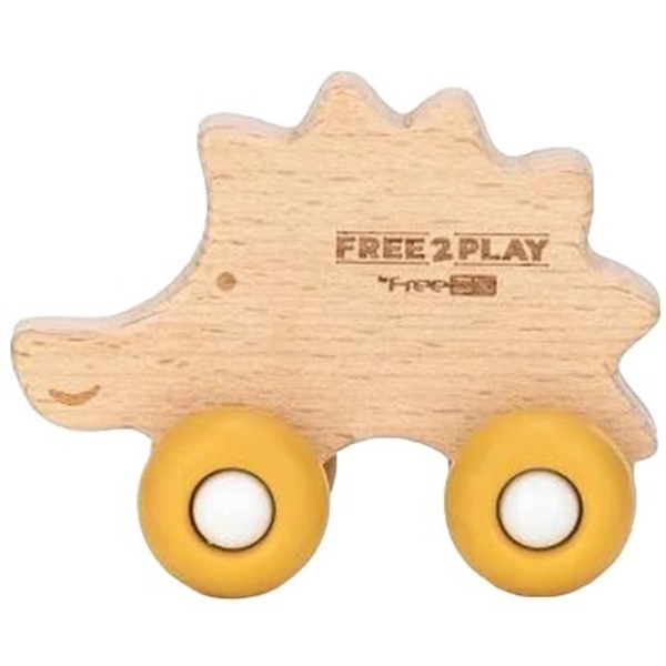 Деревянная игрушка FreeON Ежик на силиконовых колесах (46262) - Pampik