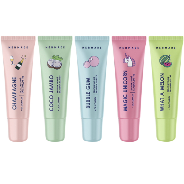 Набір бальзамів для губ Mermade Lip Essentials NEW, 5 шт. - Pampik