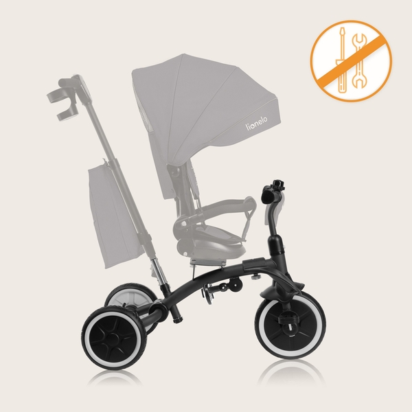 Велосипед Lionelo Tris Plus Grey Stone, сірий - Pampik - 16