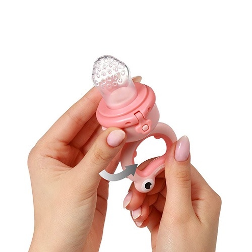 Ниблер для кормления BabyOno Лягушонок, розовый (1543) - Pampik - 3