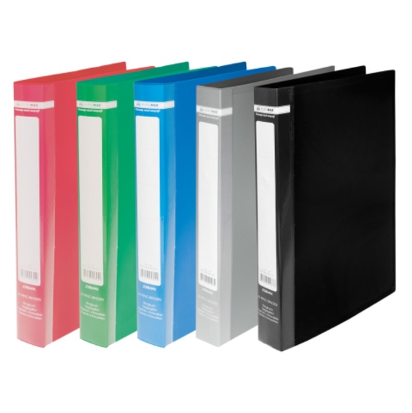 Папка пластиковая А4 Buromax Jobmax 2 R-образных кольца, в ассортименте (BM.3161-99) - Pampik