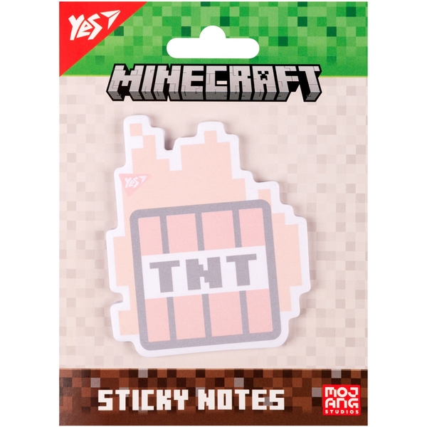 Папір для нотаток Yes Minecraft TNT фігурний 40 аркушів (170397) - Pampik