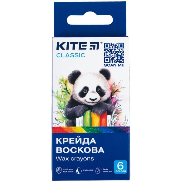 Мел восковой Kite Classic 6 шт. (K-1076) - Pampik