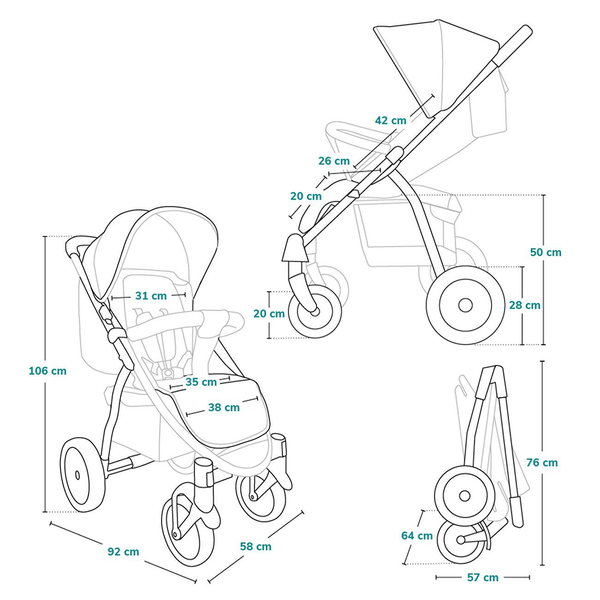 Прогулянкова коляска Lionelo Annet Plus Beige Sand - Pampik - 24