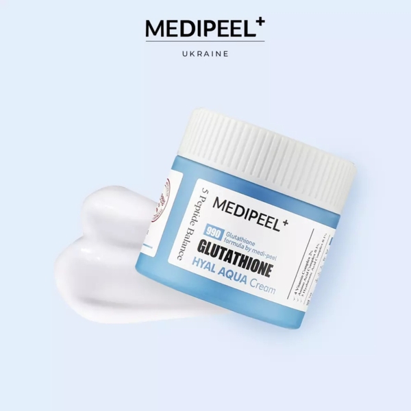 Крем-гель для обличчя Medi-Peel Glutathione Hyal Aqua Cream зволожувальний вітамінний 50 мл - Pampik - 4