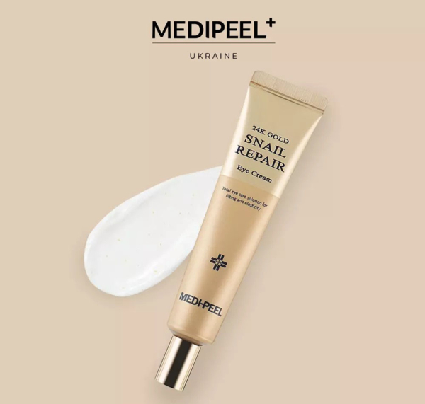 Крем для век Medi-Peel 24K Gold Snail Repair Eye Cream с золотом и муцином улитка регенерирующий 40 мл - Pampik - 4
