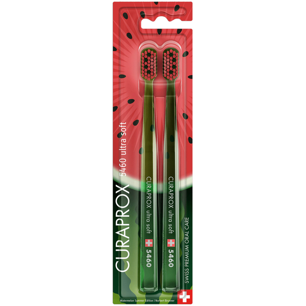 Набір зубних щіток Curaprox Watermelon Summer Edition 2024 Ultra Soft 2 шт. - Pampik