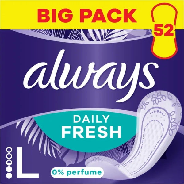 Щоденні прокладки Always Daily Fresh Long Без запаху 52 шт. - Pampik