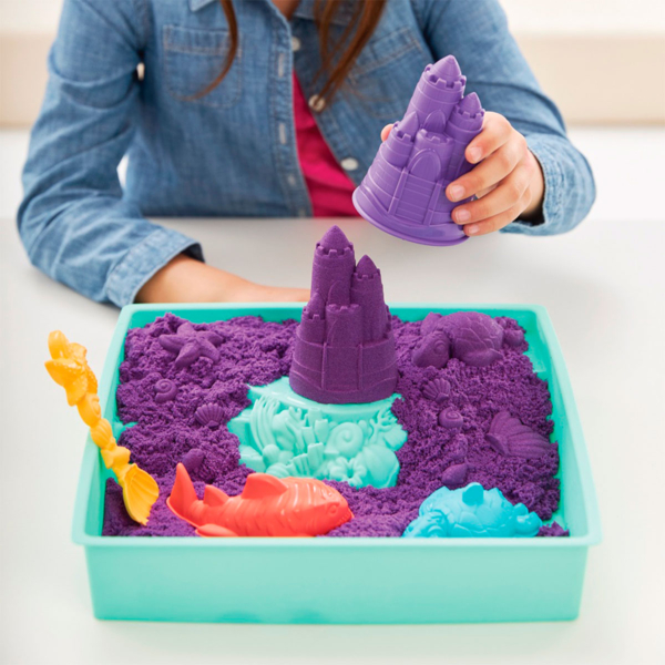 Набір піску для дитячої творчості Kinetic Sand V2 Замок з піску, 454 г, фіолетовий (71402) - Pampik - 7