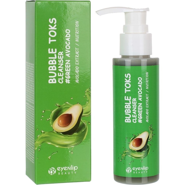 Киснева пінка для вмивання Eyenlip Ceramide Green Toks Bubble Cleanser 100 мл - Pampik
