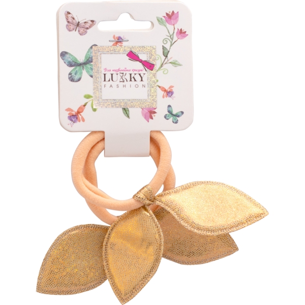Резинки для волос Lukky 2 шт. золотистые (T18555_золотистый) - Pampik