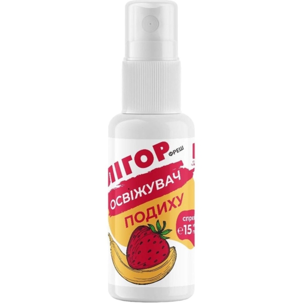 Освіжувач подиху Лігор Фреш зі смаком банана та полуниці, 15 мл - Pampik