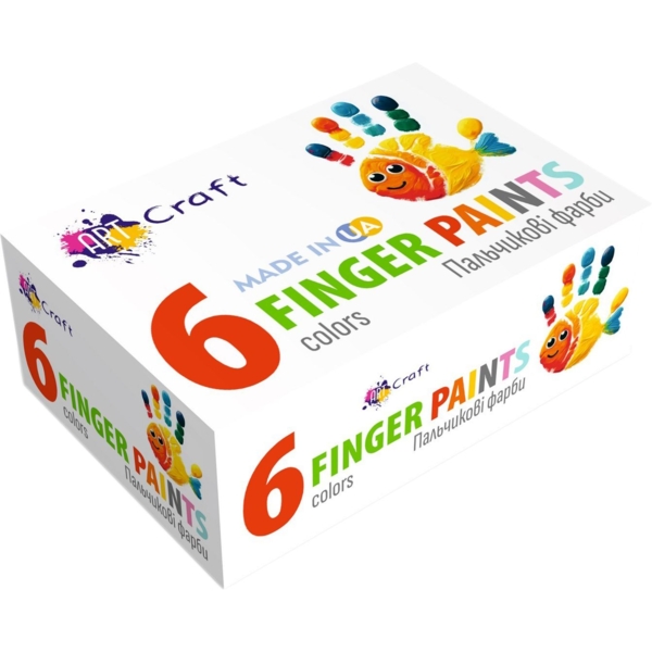 Набор пальчиковых красок ArtCraft 6 цветов по 20 мл (5023-AC) - Pampik