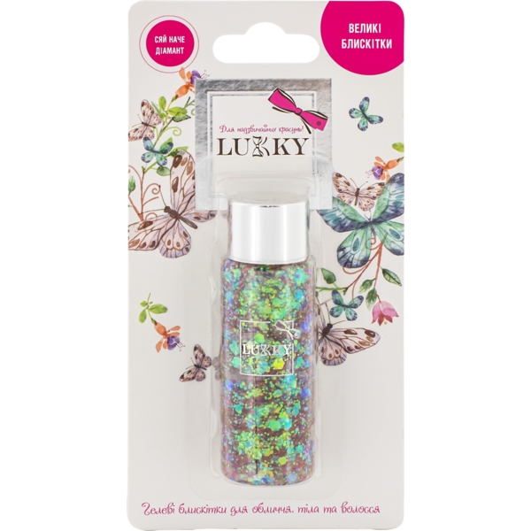 Дитячі гель-блискітки Lukky для тіла, волосся та обличчя, мікс (T20258) - Pampik