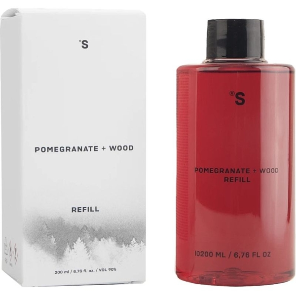 Сменный блок для аромадиффузора Sister's Aroma Pomegranate + Wood Refill, 200 мл - Pampik