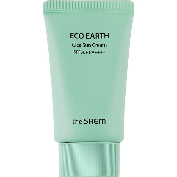 Солнцезащитный крем The Saem Eco Earth Cica Sun Cream с центелой и мятой 50 мл - Pampik