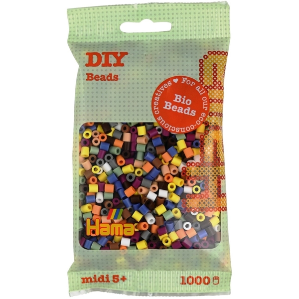 Термомозаика Hama Midi Набор цветных бусин, 1000 шт., 10 цветов (HM-190-197) - Pampik