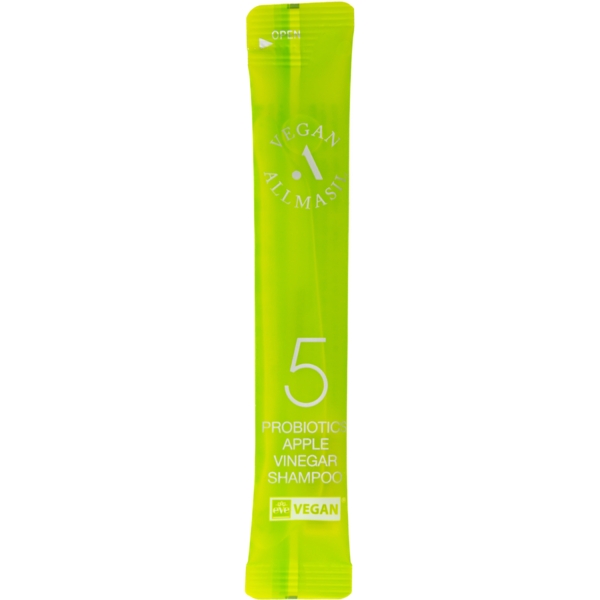 М'який безсульфатний шампунь з пробіотиками і яблучним оцтом All Masil 5 Probiotics Apple Vinegar Shampoo Stick Pouch, 8 мл - Pampik