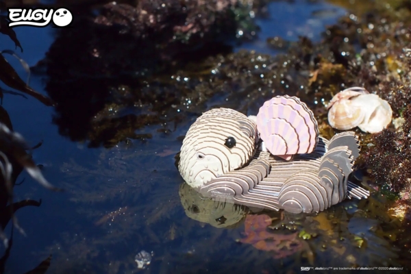 Збірна 3Д модель Eugy Зоопарк Морська видра (XEG-060) - Pampik - 7