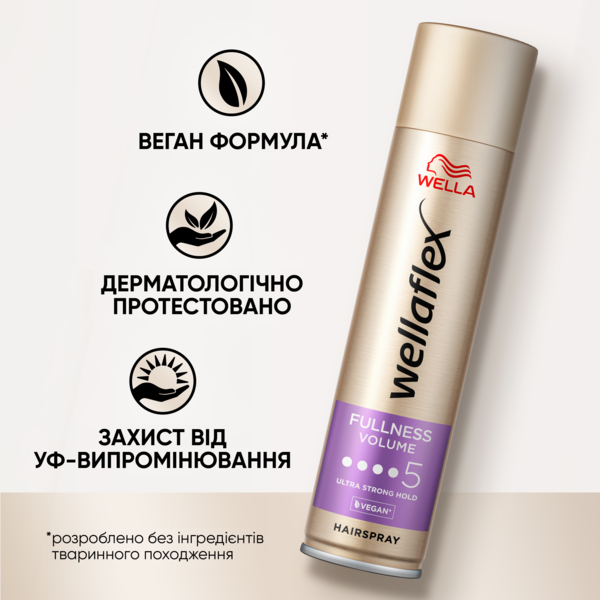 Лак для волос Wellaflex Fullness Volume 5 Экстра объем, 250 мл - Pampik - 6