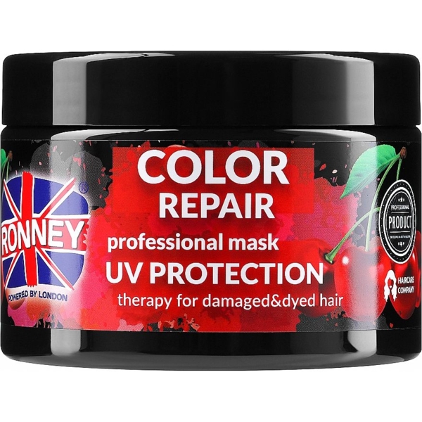 Маска для фарбованого волосся Ronney Professional Color Repair Mask UV Protection 300 мл - Pampik