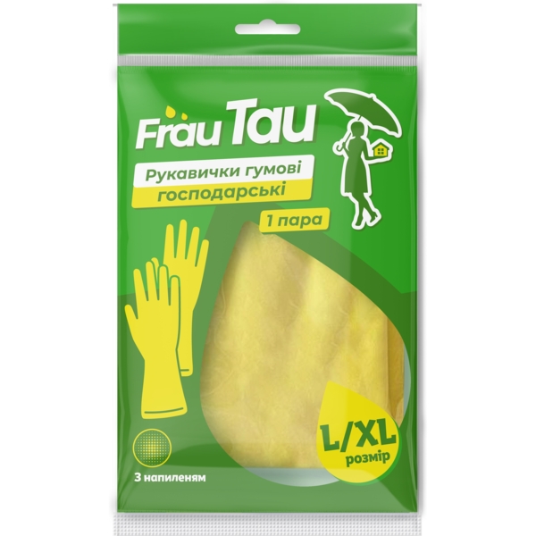 Перчатки резиновые Frau Tau, размер L/XL - Pampik