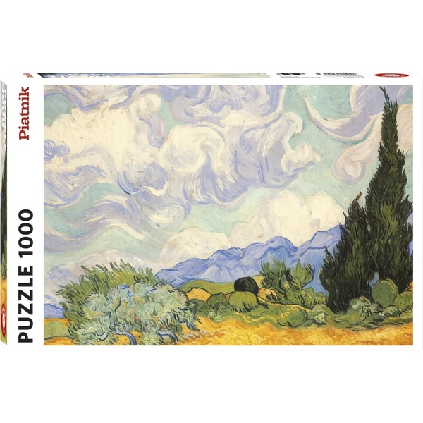 Пазл Piatnik Пшеничне поле з кипарисом Вінсент ван Гог, 1000 елементів (PT-539145) - Pampik