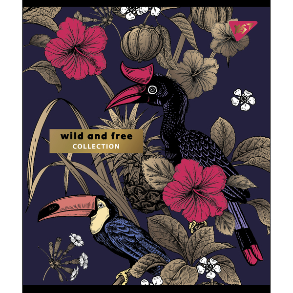 Набір зошитів Yes Wild and free Pantone Gold А5, в клітинку, 96 аркушів, 5 шт. (766902) - Pampik - 5