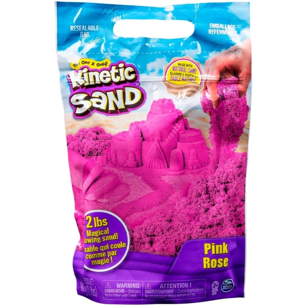 Кинетический песок Kinetic Sand Colour розовый, 907 г (71453Pi) - Pampik