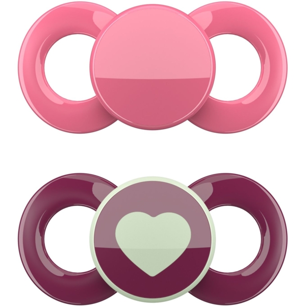Пустышка ортодонтична Dentistar для девочки, от 6 месяцев, 2 шт. (3960004) - Pampik
