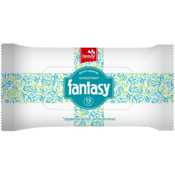 Салфетки влажные Fantasy антисептические, 15 шт. - Pampik
