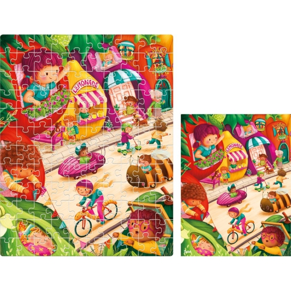 Пазлы De.tail Фруктовый городок, 120 элементов (DT100-24) - Pampik - 3