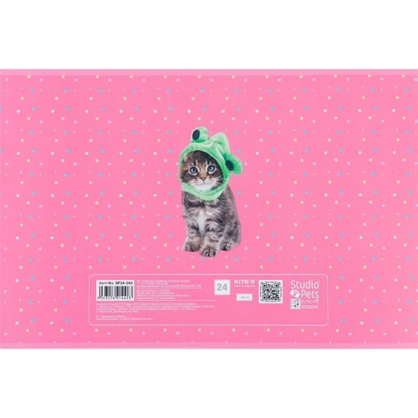 Зошит для малювання Kite Studio Pets А4, 24 аркуші, рожевий (SP24-242) - Pampik - 2