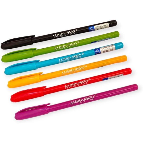 Набор ручек Malevaro Bright Touch на масляной основе чернил синего цвета 12 шт. (889ML) - Pampik