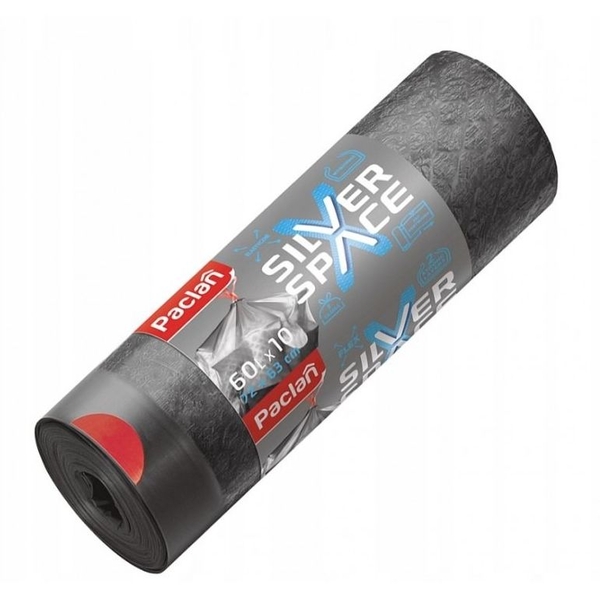 Мішки для сміття Paclan Silver Space 60 л, 10 шт. - Pampik