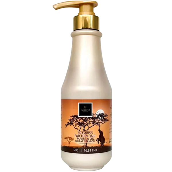 Шампунь Famirel Marula Oil для тонких волос с маслом зародышей пшеницы, 500 мл - Pampik