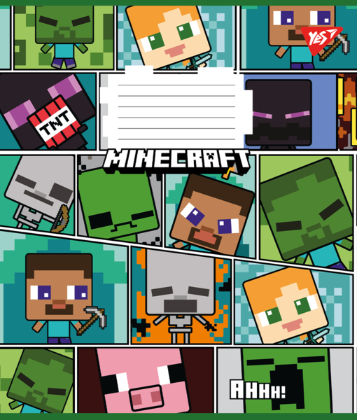 Набор тетрадей Yes Minecraft А5 в косуюю линию 12 листов 25 шт. (766936) - Pampik - 5