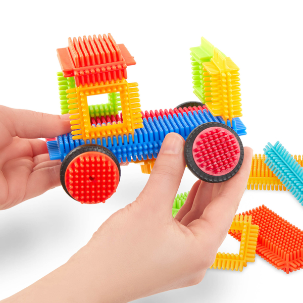 Конструктор-брістл Battat Lite Bristle Blocks Будівельник 36 деталей (BT3099Z) - Pampik - 6