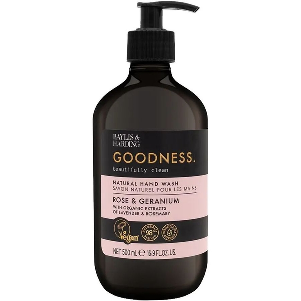 Рідке мило для рук Baylis & Harding Goodness Rose & Geranium 500 мл - Pampik