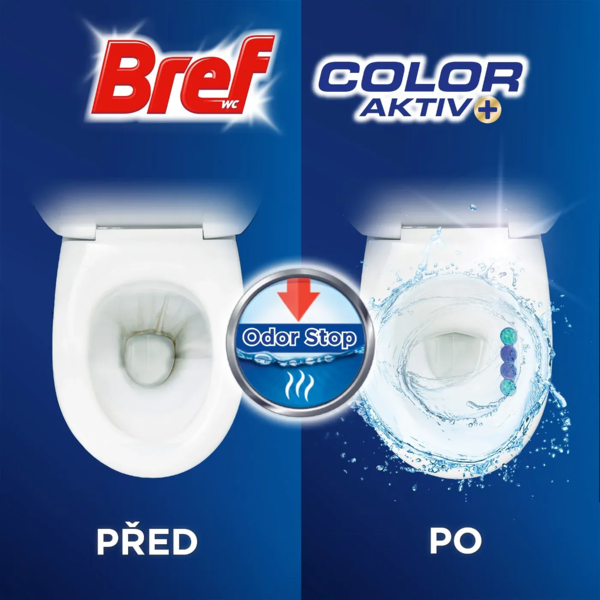 Туалетный блок Bref Цветная вода Эвкалипт, 150 г (5 шт. х 50 г) - Pampik - 3