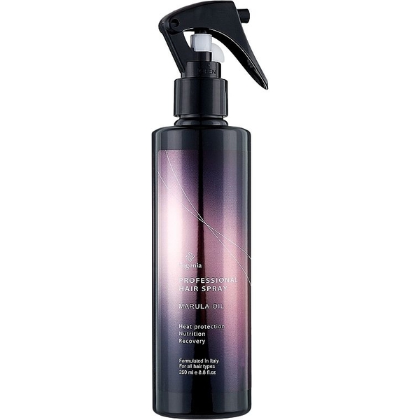 Профессиональный термозащитный спрей для волос Bogenia Professional Hair Spray Marula Oil 250 мл - Pampik