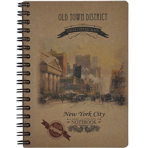 Книга записная Buromax Kraft в клеточку, А6, в ассортименте, 80 листов (BM.2483) - Pampik