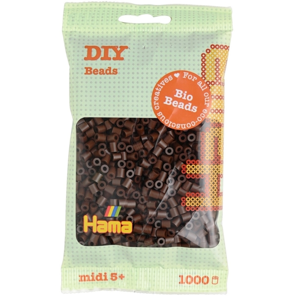 Термомозаика Hama Midi Набор темно-коричневых био-бусин, 1000 шт. (HM-190-012) - Pampik