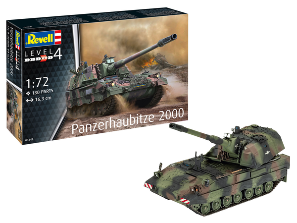 Сборная модель Revell САУ Panzerhaubitze 2000, масштаб 1:72, 130 деталей (RVL-03347) - Pampik - 2