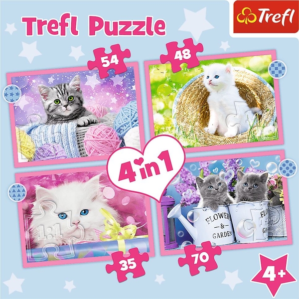 Пазли Trefl 4 в 1 Веселі котики - Pampik - 6