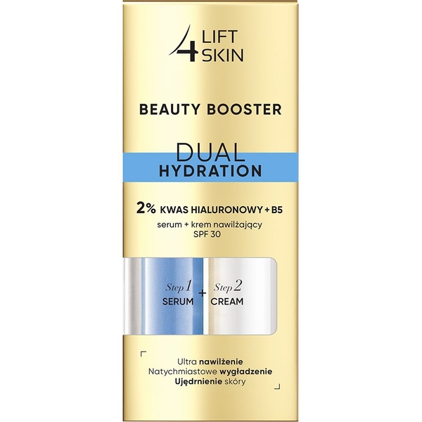 Сироватка Lift 4 Skin Beauty Booster Dual Hydration 2% Hyaluronic Acid + B5 Serum + Moisturizing Cream SPF30+ 30 мл (2шт. х15 мл) - Pampik - 2