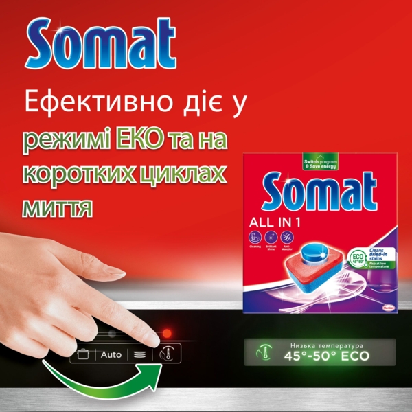 Таблетки для посудомийної машини Somat All in 1 Extra, 24 шт. - Pampik - 5