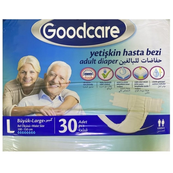 Підгузки для дорослих Goodcare, 3 Large, 30 шт. - Pampik