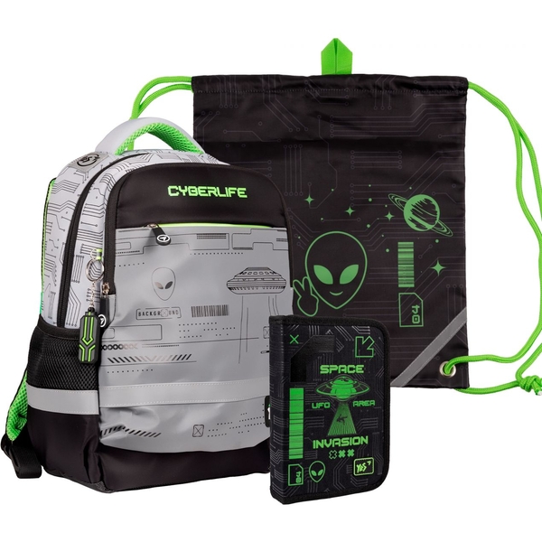 Рюкзак Yes S-52 Collection Cyberlife с пеналом и сумкой (559805) - Pampik